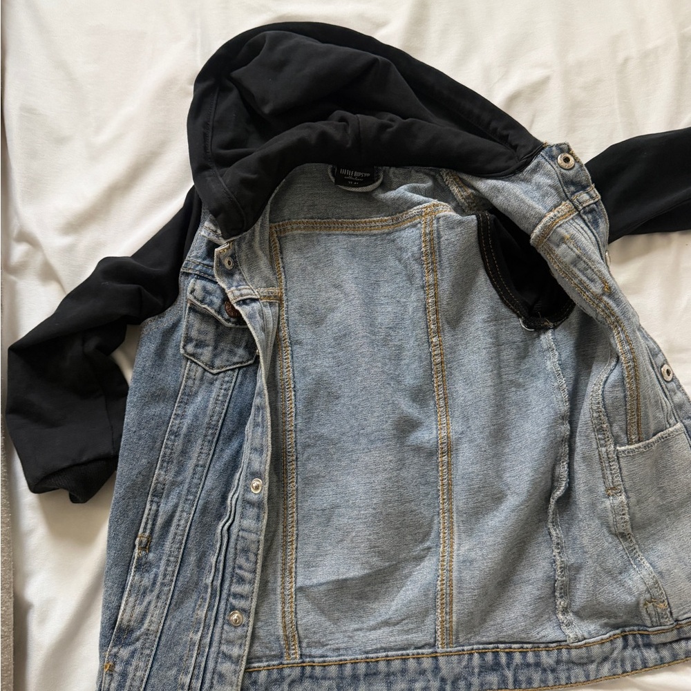 Little Bipsy Denim Jacket with Black Accents